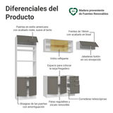 Cocina Integral 270 cm Blanco/Gris Vik Madesa 04