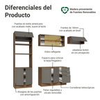 Cocina Integral 270 cm Con Mueble para Horno Marrón/Gris Vik Madesa
