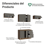 Cocina Integral 280 cm Marrón/Gris Vik Madesa 01