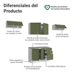 Cocina Compacta 280 cm Blanco/Verde Vik Madesa