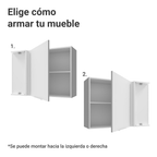 Gabinete Superior Esquinero para Recámara 94 cm 1 Puerta Blanco Neo Madesa