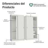 Conjunto de 2 Clósets 4 Puertas Corredizas Blanco Tokio Madesa