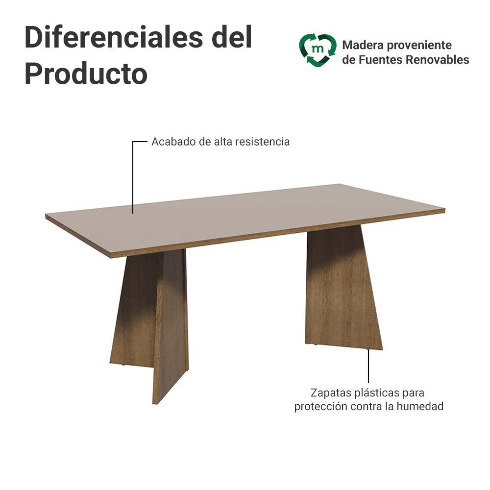 Escritorio Director 180 cm Marrón/Crema Madesa