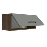 Gabinete Superior Multiuso Garaje 80cm Marrón/Gris Agata