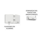 Kit 2 Gabinetes Superiores 200 cm 3 Puertas Blanco Agata Madesa