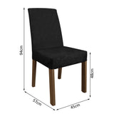Juego de Comedor Encimera de Madera 4 Sillas Marrón/Negro/Oxford April