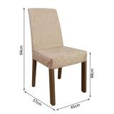 Juego de Comedor Encimera de Vidrio 4 Sillas Marrón/Crema/Imperial Taylor