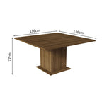 Conjunto de Comedor 8 Sillas Marrón/Oxford Leila Madesa