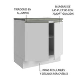 Armario para Baño de 80cm 2 Puertas Blanco
