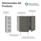Aparador con Botellero 100cm 2 Puertas Blanco/Gris Vik Madesa 16