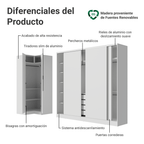 Kit Clóset Esquinero Modular y Clóset Matrimonial 3 Puertas Corredizas Blanco Neo Madesa