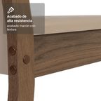 Conjunto de Comedor 6 Sillas Marrón/Crema/Beige Wendy Madesa