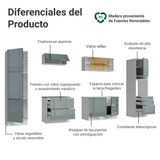 Cocina Integral 320 cm Lux Blanco/Gris 01