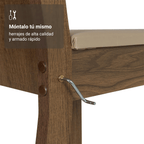 Conjunto de Comedor 4 Sillas Marrón/Beige Rosie Madesa