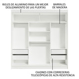 Clóset Matrimonial Reno 3 Puertas Corredizas - Blanco