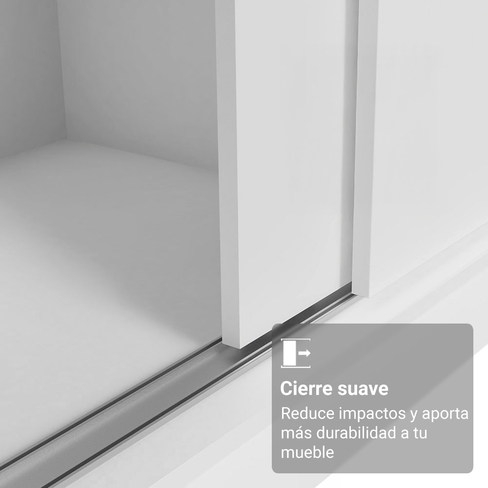 Clóset Matrimonial 3 Puertas Corredizas Blanco Reno