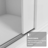 Clóset Matrimonial 3 Puertas Corredera con Espejo Blanco Reno
