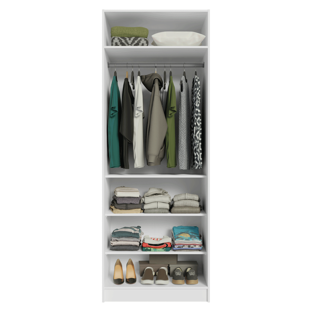 Clóset Modular 80 cm 2 Puertas 4 Cajones Blanco Neo Madesa