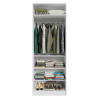 Clóset Modular 80 cm 2 Puertas 4 Cajones Blanco Neo Madesa