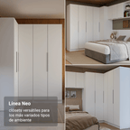 Clóset Modular 80 cm 2 Puertas 2 Cajones Blanco Neo Madesa