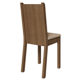 Juego de 6 Sillas 4290 Marrón/Sintético Beige