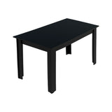 Mesa de Comedor Rectangular Encimera de Madera 5231 Negro