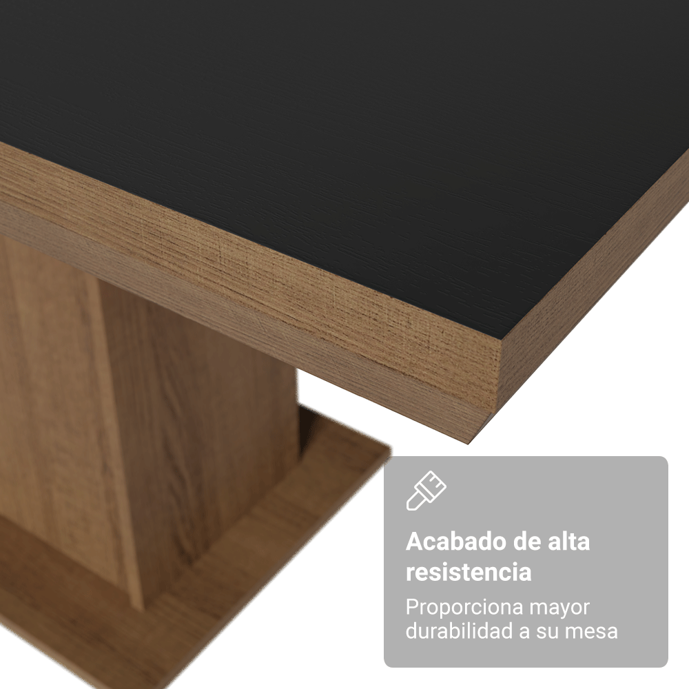 Mesa de Comedor 160 cm Marrón/Negro Madesa