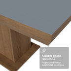 Mesa de Comedor 160 cm Marrón/Gris Madesa