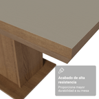 Mesa de Comedor 160 cm Marrón/Crema Madesa