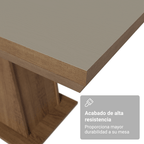 Mesa de Comedor 160 cm Marrón/Crema Madesa