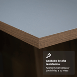 Mesa Rectangular Encimera de Madera 5389 Marrón/Gris
