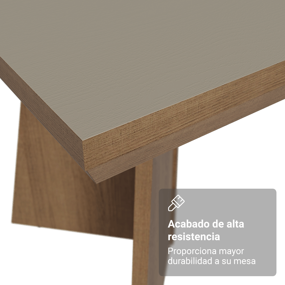 Mesa de Comedor 160 cm Marrón/Crema Madesa
