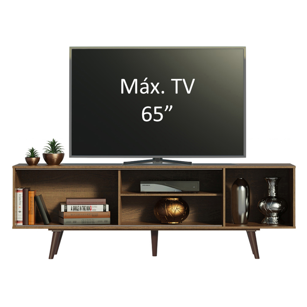 Mueble para TV hasta 65 Pulgadas con Patas Marrón/Negro Dubai