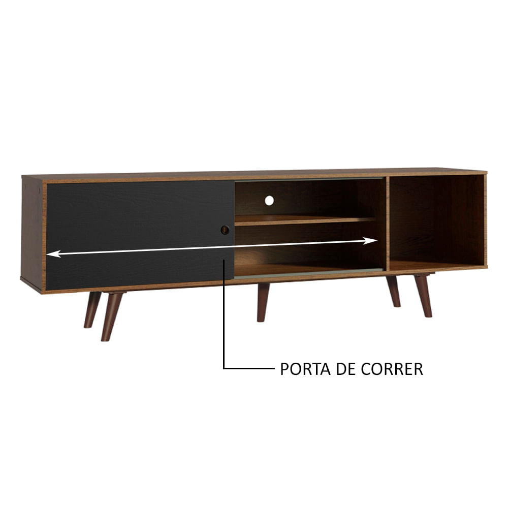 Mueble para TV hasta 65 Pulgadas con Patas Marrón/Negro Dubai