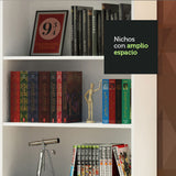 Estante Librero 6908 con 6 Nichos Blanco