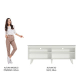 Mueble para TV hasta 65 Pulgadas Madesa Udine Con Patas Blanco