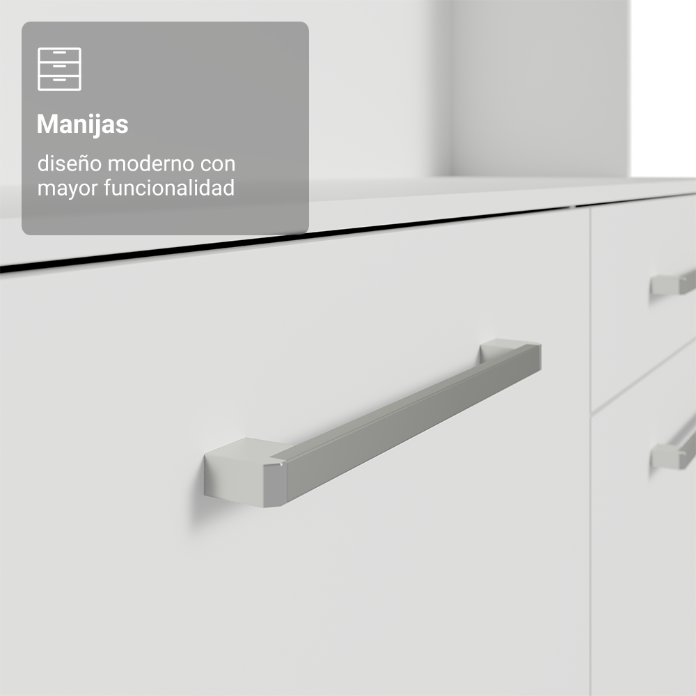 Cocina Compacta 120 cm Blanco Life Madesa