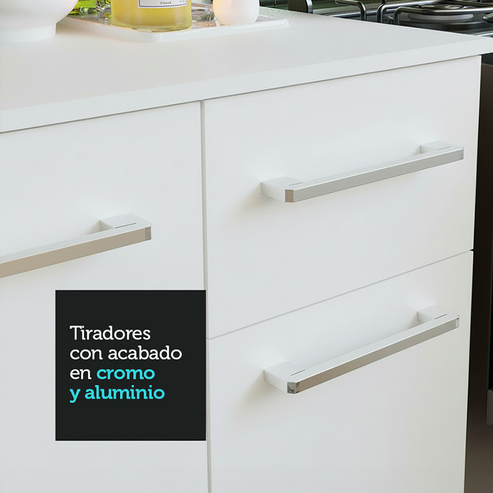 Cocina Compacta 120cm Blanco Life