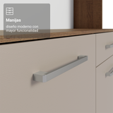 Cocina Compacta 120cm Marron/Crema Life