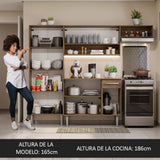 Cocina Compacta 229cm Marrón Emilly Top