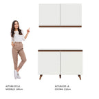 Cocina Compacta 120 x 52 cm 4 Puertas Blanco Reims Madesa