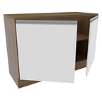 Gabinete Bajo 120 cm 2 Puertas Marrón/Blanco Glamy Madesa