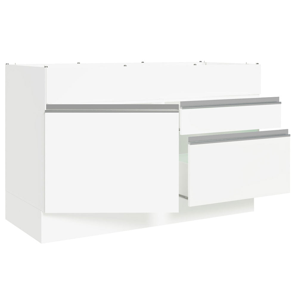 Gabinete de Tarja 120 x 60 cm 1 Puerta 2 Cajones Blanco (Sin Encimera) Glamy