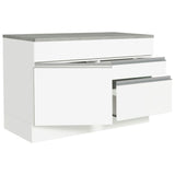 Gabinete 120 x 60 cm 1 Puerta 2 Cajones Blanco (Con Encimera) Glamy