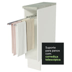 Gabinete Bajo Toallero 20 cm Blanco Lux, Glamy y Agata Madesa