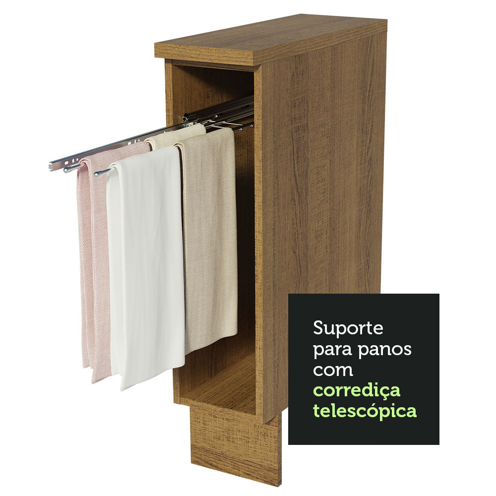 Gabinete Bajo Toallero 20 cm Marrón Lux, Glamy y Agata Madesa