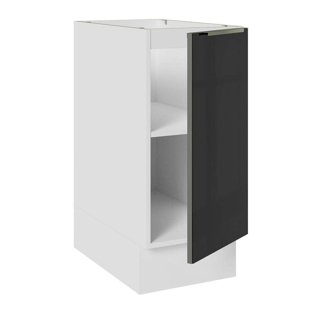 Gabinete Bajo 35 cm 1 Puerta Lux Blanco/Negro