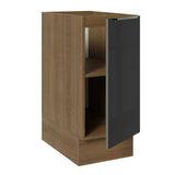 Gabinete Bajo 35 cm 1 Puerta Lux Marrón/Negro