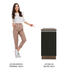 Gabinete Bajo 40 cm 1 Puerta Marrón/Negro Glamy Madesa