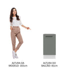 Gabinete Bajo 40 cm 1 Puerta Sin Encimera Blanco/Gris Agata Madesa